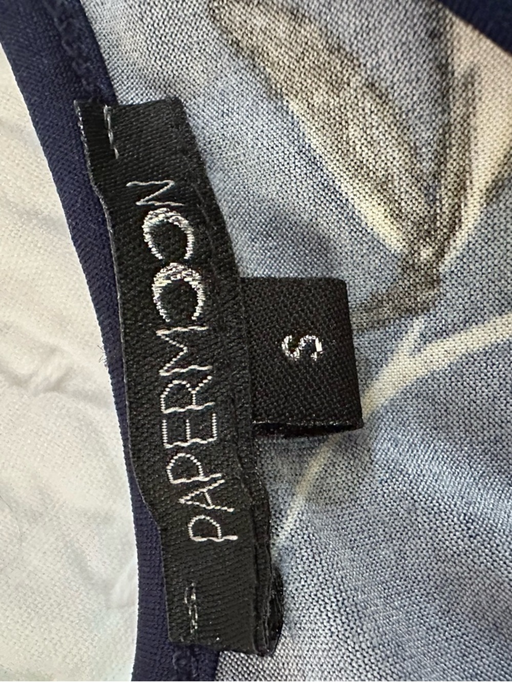 Papermoon Navy Floral Strappy Women's Tank Top - Picture 3 of 5